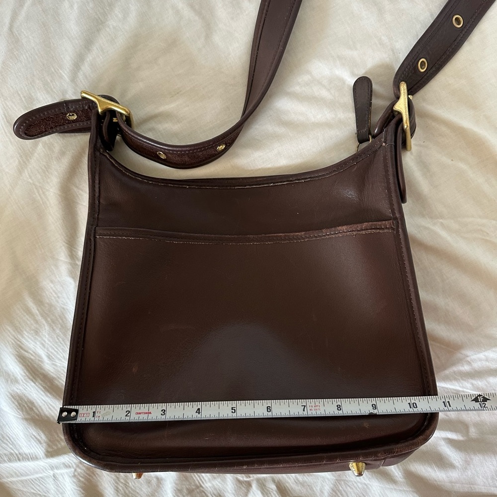 Coach Vintage Large Legacy Zip Dark Brown Leather Shoulder Bag - Picture 12 of 15